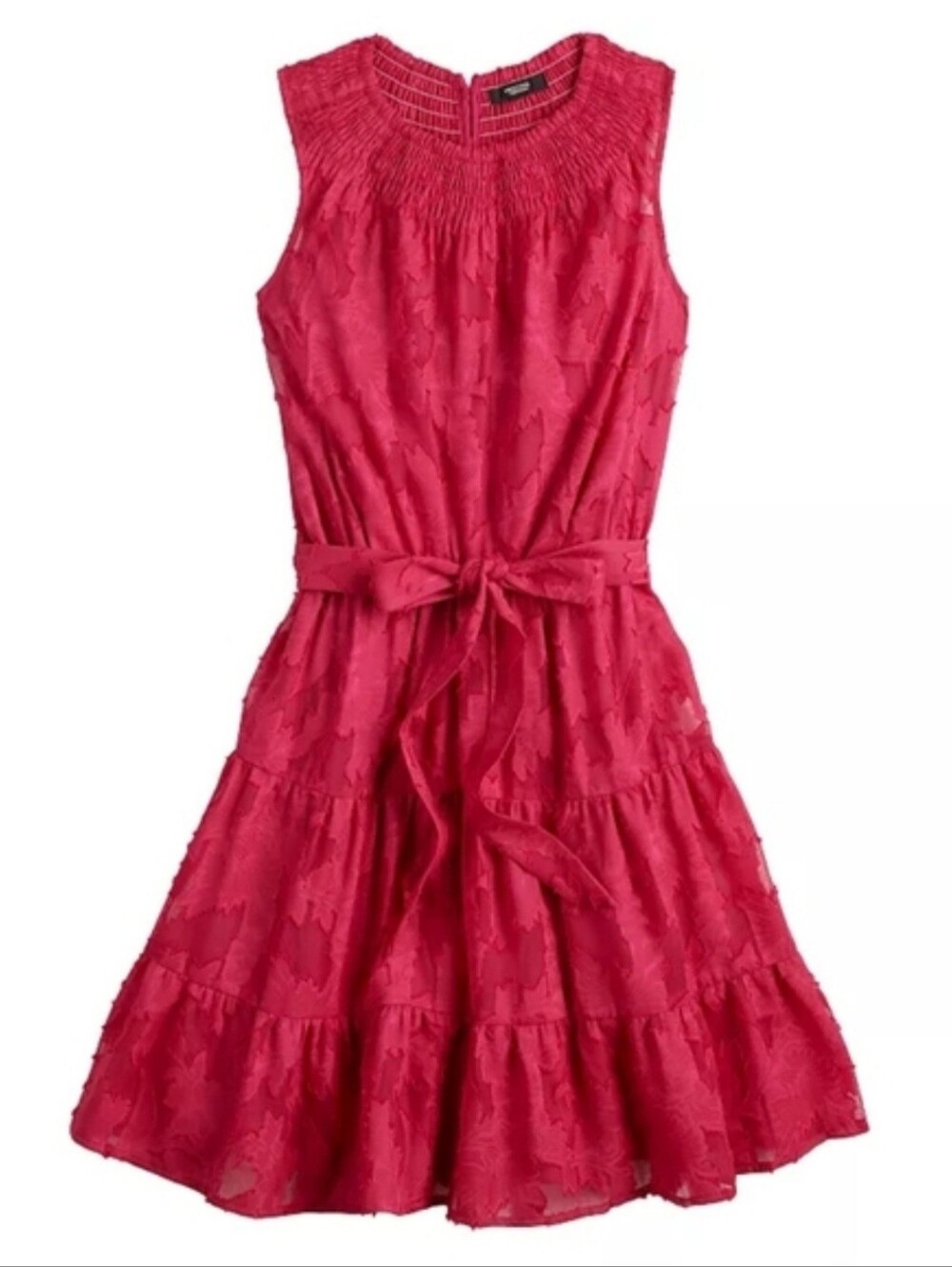 Simply Vera VeraWang Smocked Neck A Line Layered Sleeveless Dress Womens Size S